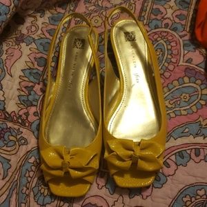 Anne Klein Low Heel Peek Toe Iflex  Heels